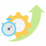 Efficiency icon for garage door maintenance services