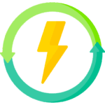 Energy efficiency icon for insulated garage doors