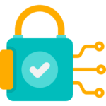 Lock icon representing garage door security features
