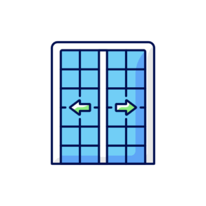 Residential patio and garage door icon
