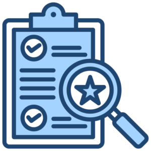 Quality assurance icon for garage door inspection