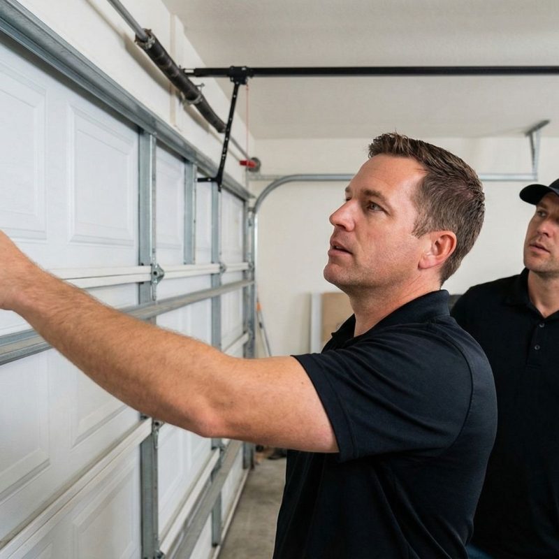 Garage door repair and service work by The Garage Door Authority