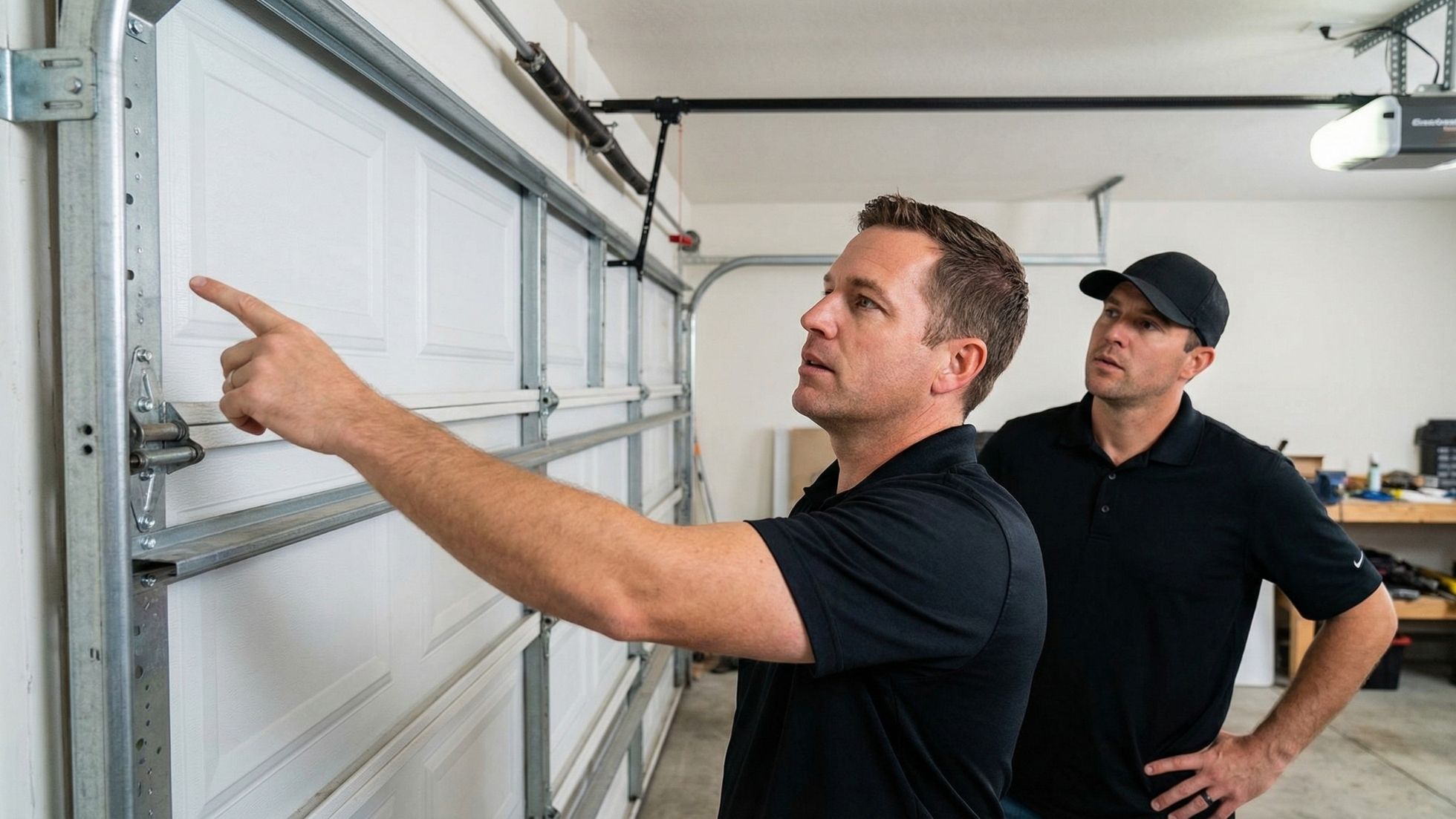 Garage door repair and service work by The Garage Door Authority